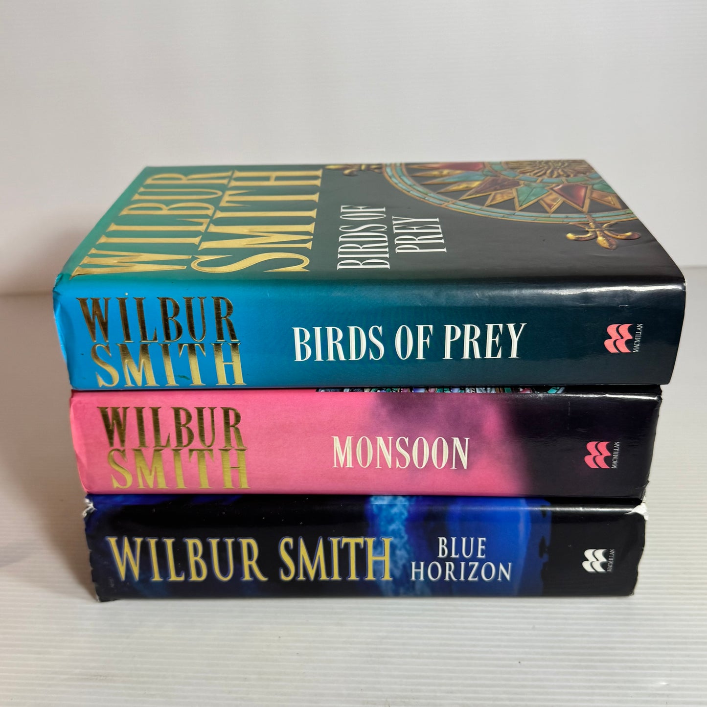 Wilber Smith Courtney Series Book Bundle x 3 Books : Birds of Prey, Monsoon, Blue Horizon (2484)