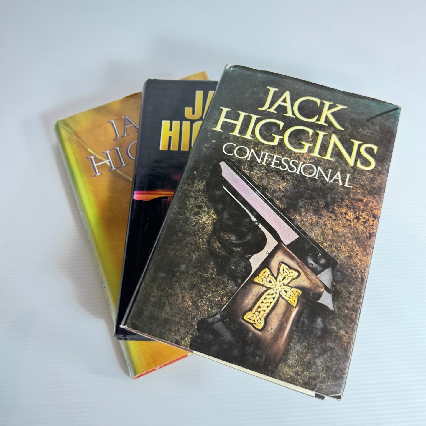 Jack Higgins Book Bundle x 3 : Confessional, on Dangerous Ground, Exocet (3079)