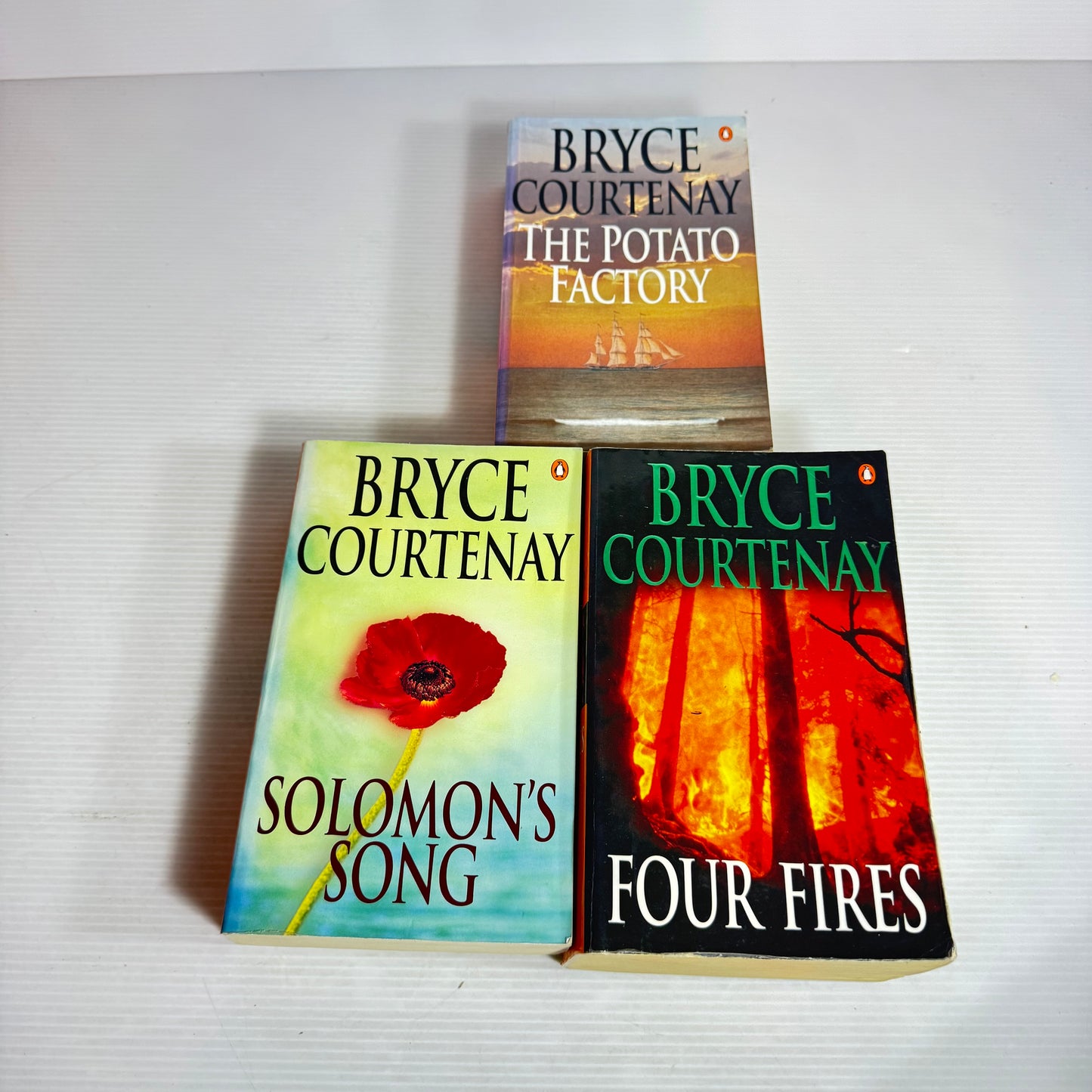 Bryce Courtenay Book Bundle x 3 : Solomon's Song, The Potato Factory, Four Fires (2848)