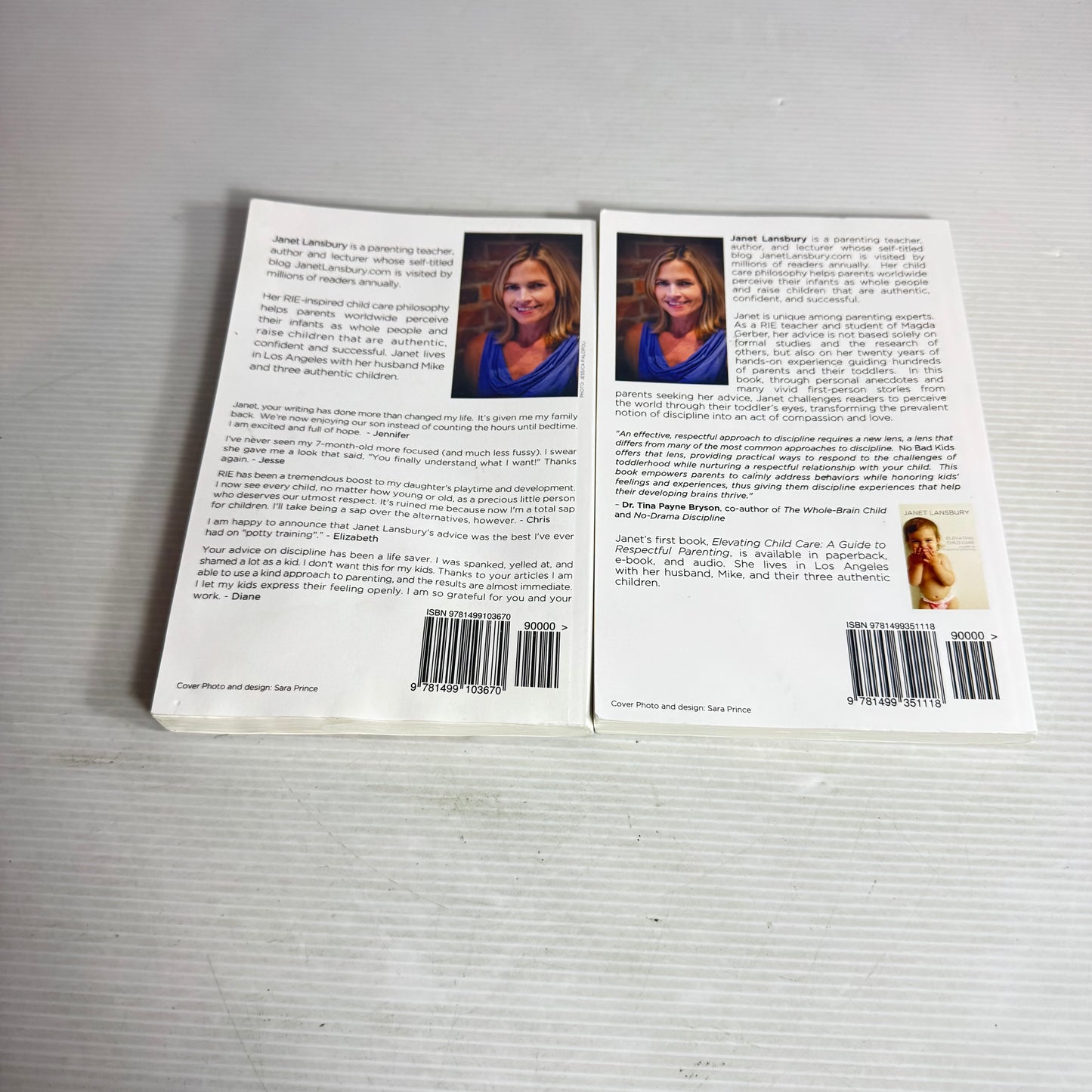 Janet Lansbury Book Bundle x 2 : No Bad Kids Toddler Discipline Without Shame & Elevating Child Care a Guide to Respectful Parenting(2983)