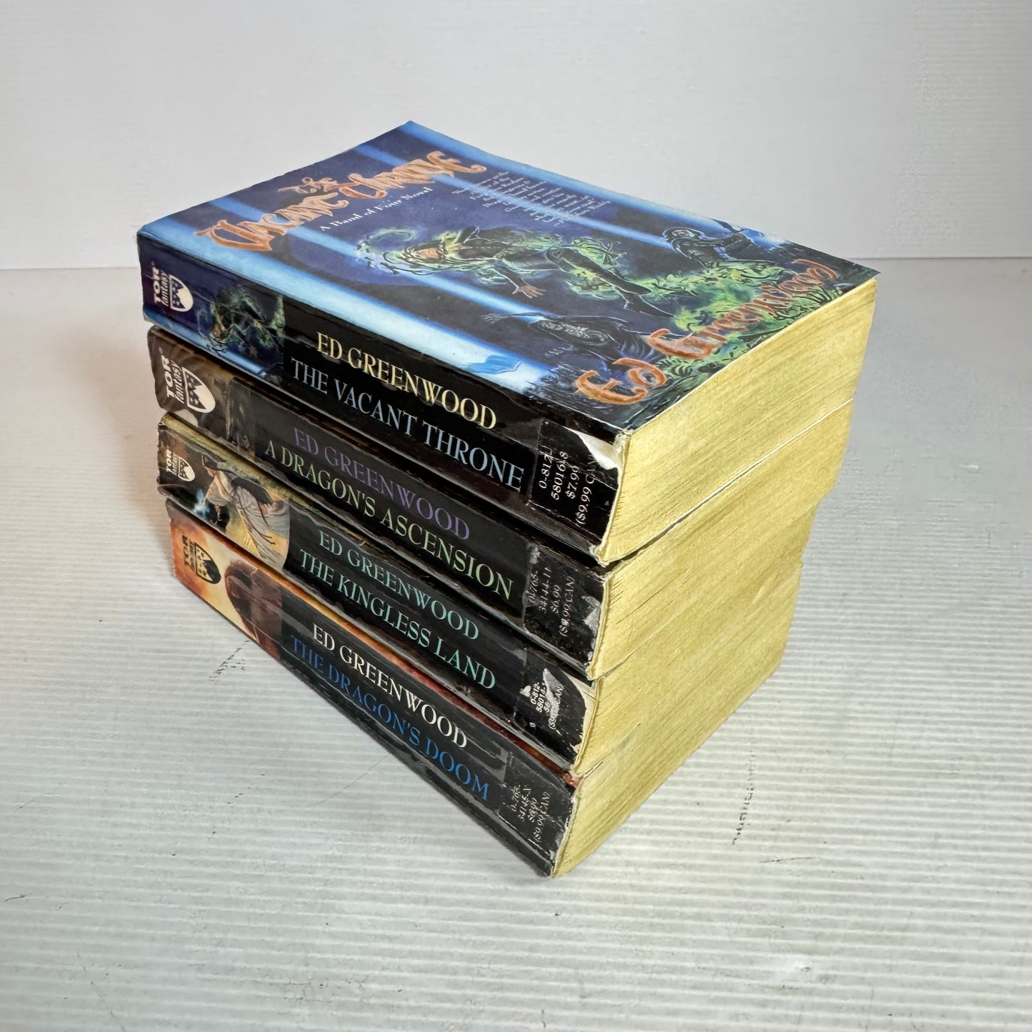 Ed Greenwood Band Of Four Series Bundle x 4 : The Vacant Throne, A Dragon's Ascension, The Kingless Land, The Dragon's Doom (2972)