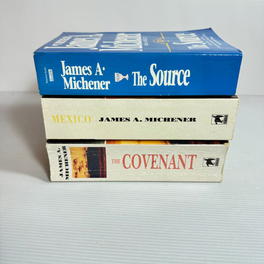 James A. Michener Bundle x 3 : The Source, Mexico, The Covenant (3431)