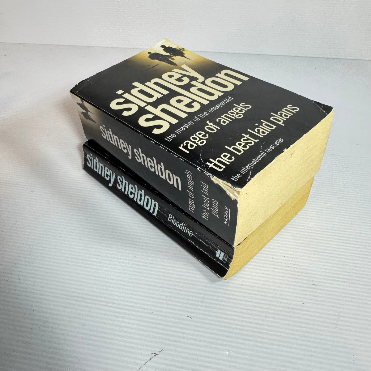 Sidney Sheldon Bundle x 2 Books 3 x Stories : Rage of Angels, The Best Laid Plans, Bloodline (3464)