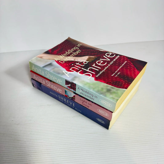 Anita Shreve Book Bundle x 3 : Light On Snow, A Wedding in December, The Pilot's Wife (2304)