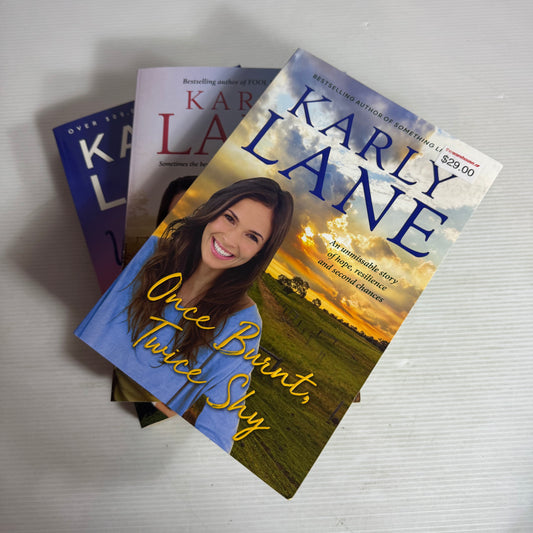 Karly Lane Book Bundle x 3 : Once Burnt, Twice Shy, Something Like This, Wish You Were Here(2893)
