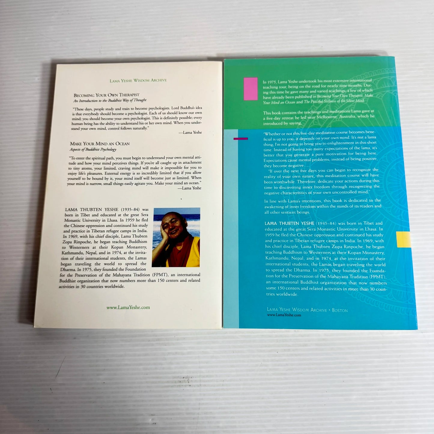 Lama Yeshe Book Bundle x 2 : Ego, Attachment and Liberation & Becoming Your Own Therapist