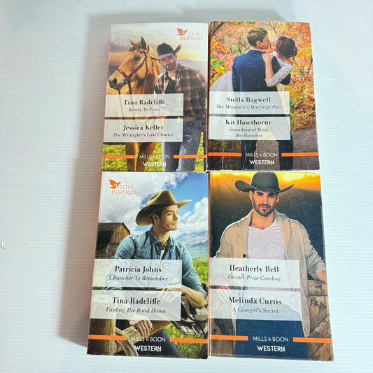 Mills & Boon Western Book Bundle x 4 Books 8 Stories (106)