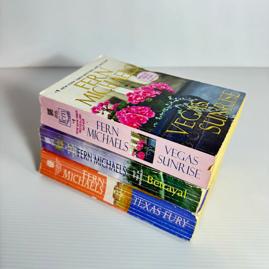 Fern Michaels Book Bundle x 3 Books : Betrayal, Texas Fury, Vegas Sunrise (321)