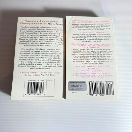 Judith Krantz Book Bundle x 2 Dazzle & The Jewels of Tessa Kent