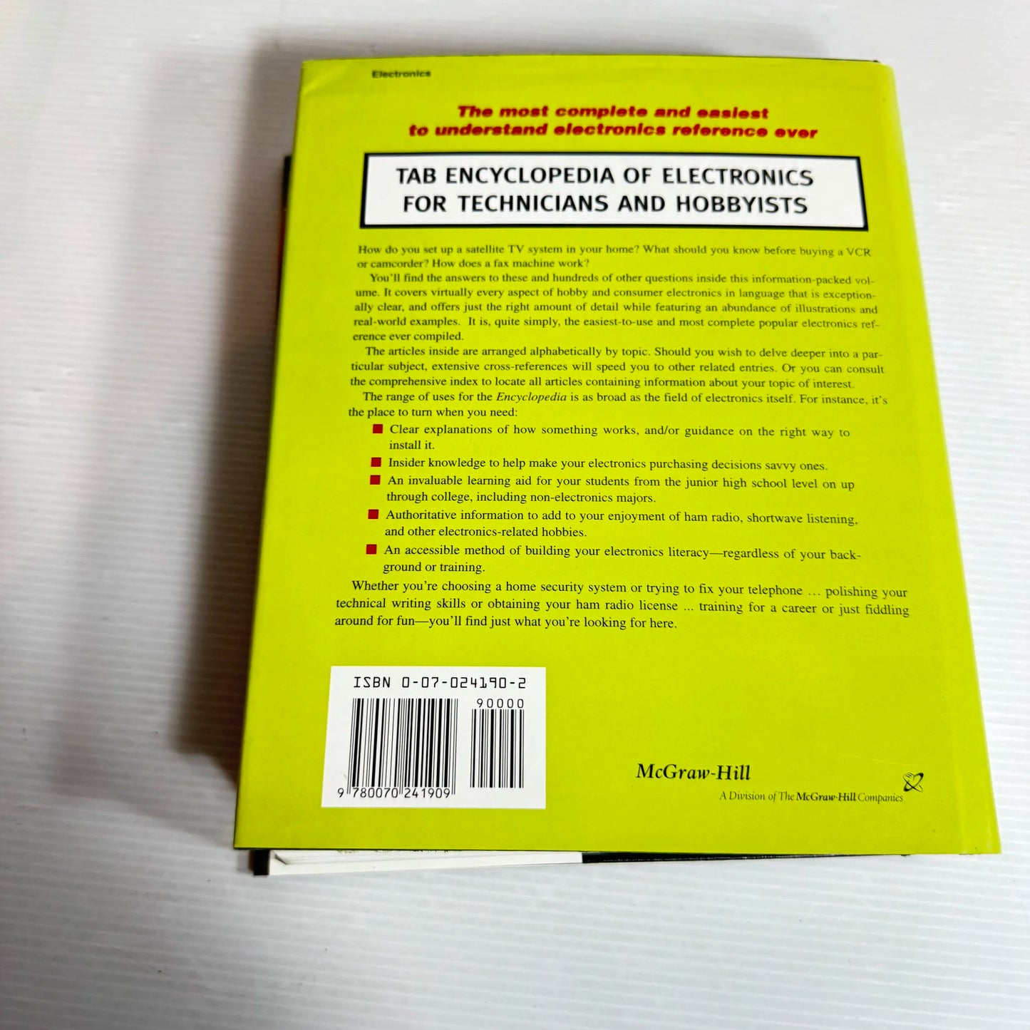 TAB Encyclopaedia of Electronics For Technicians and Hobbyists - Stan Gibilisco