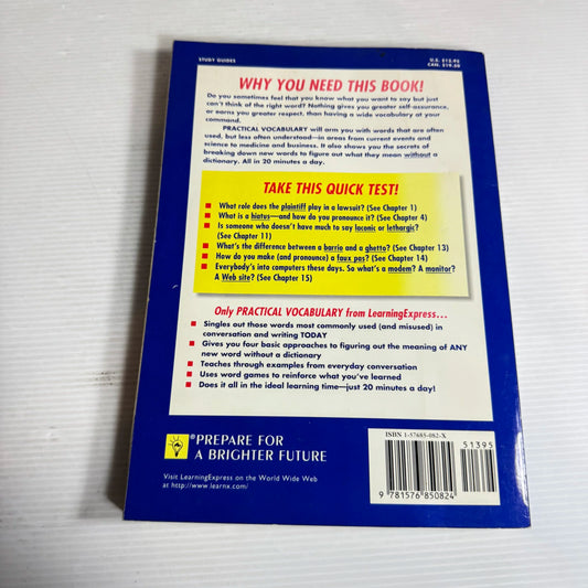 Practical Vocabulary : The Basics Made Easy In 20 Minutes a Day! - Learning Express
