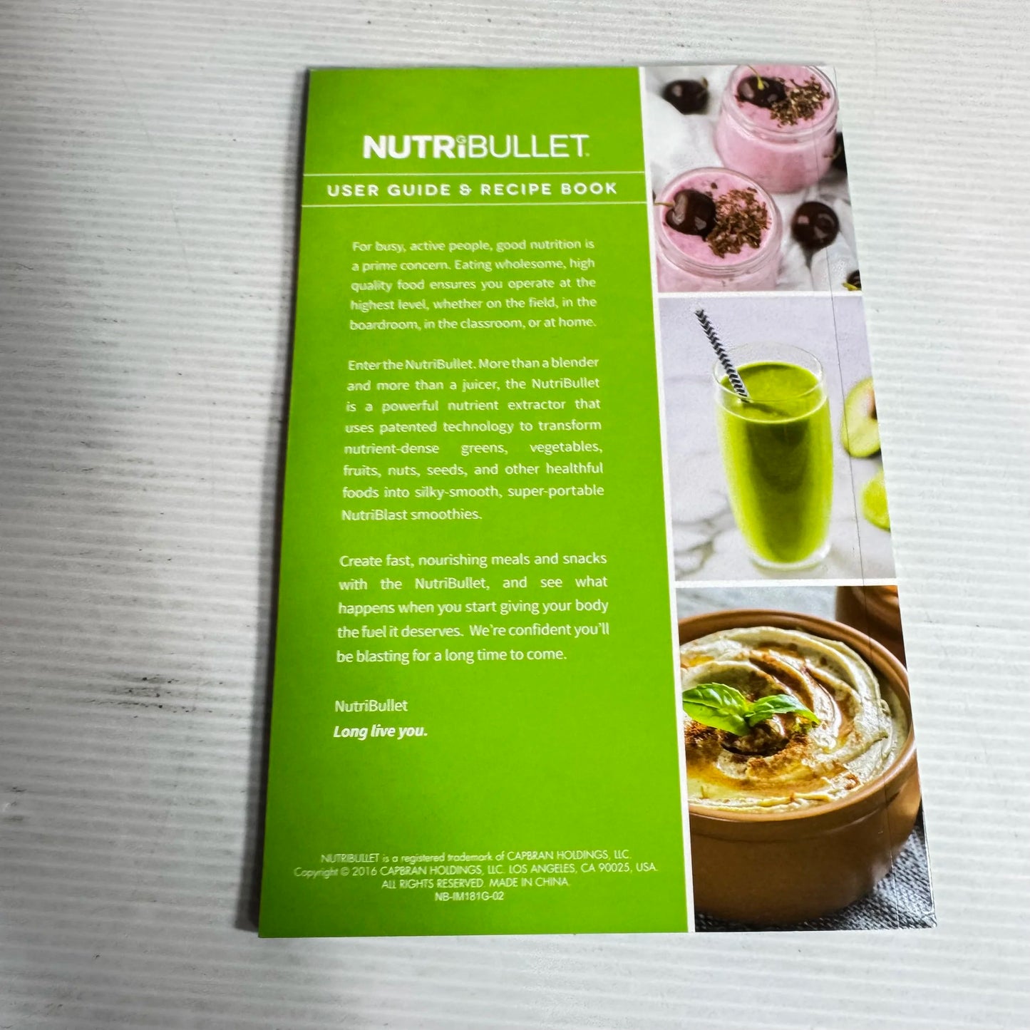 Nutribullet : User Guide & Recipe Book