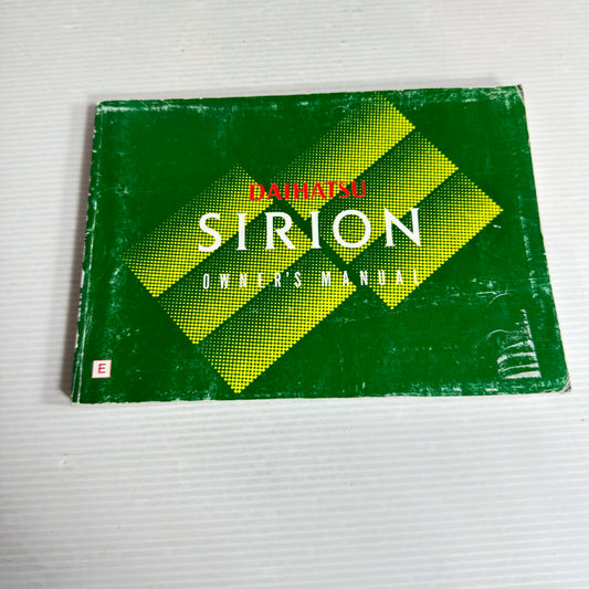 Daihatsu Sirion Owner's Manual