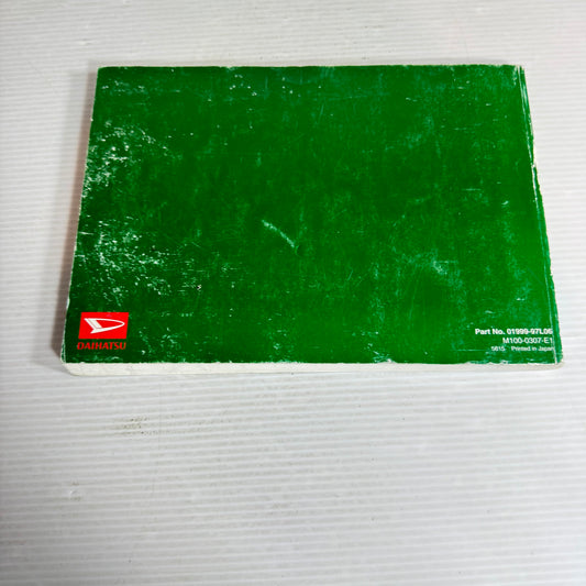 Daihatsu Sirion Owner's Manual