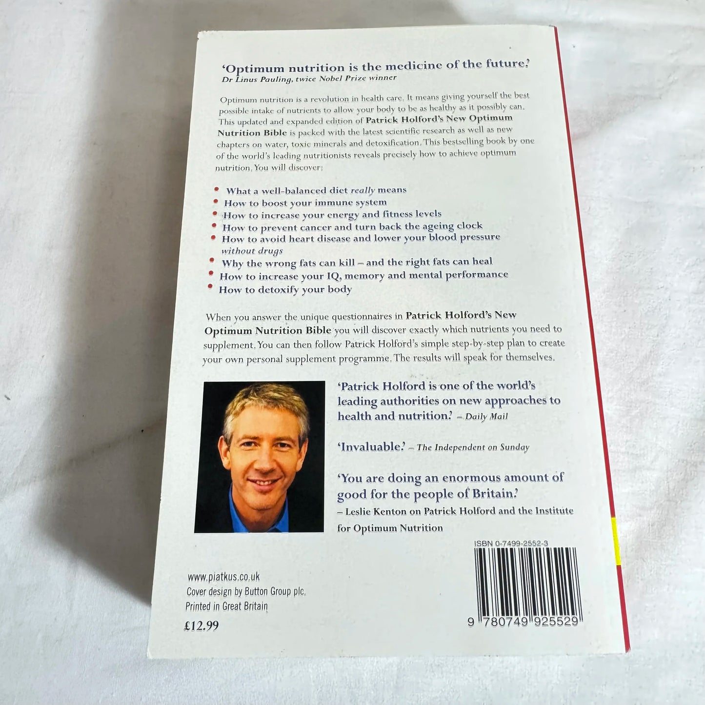 Patrick Holford's New Optimum Nutrition Bible (Expanded and Updated)