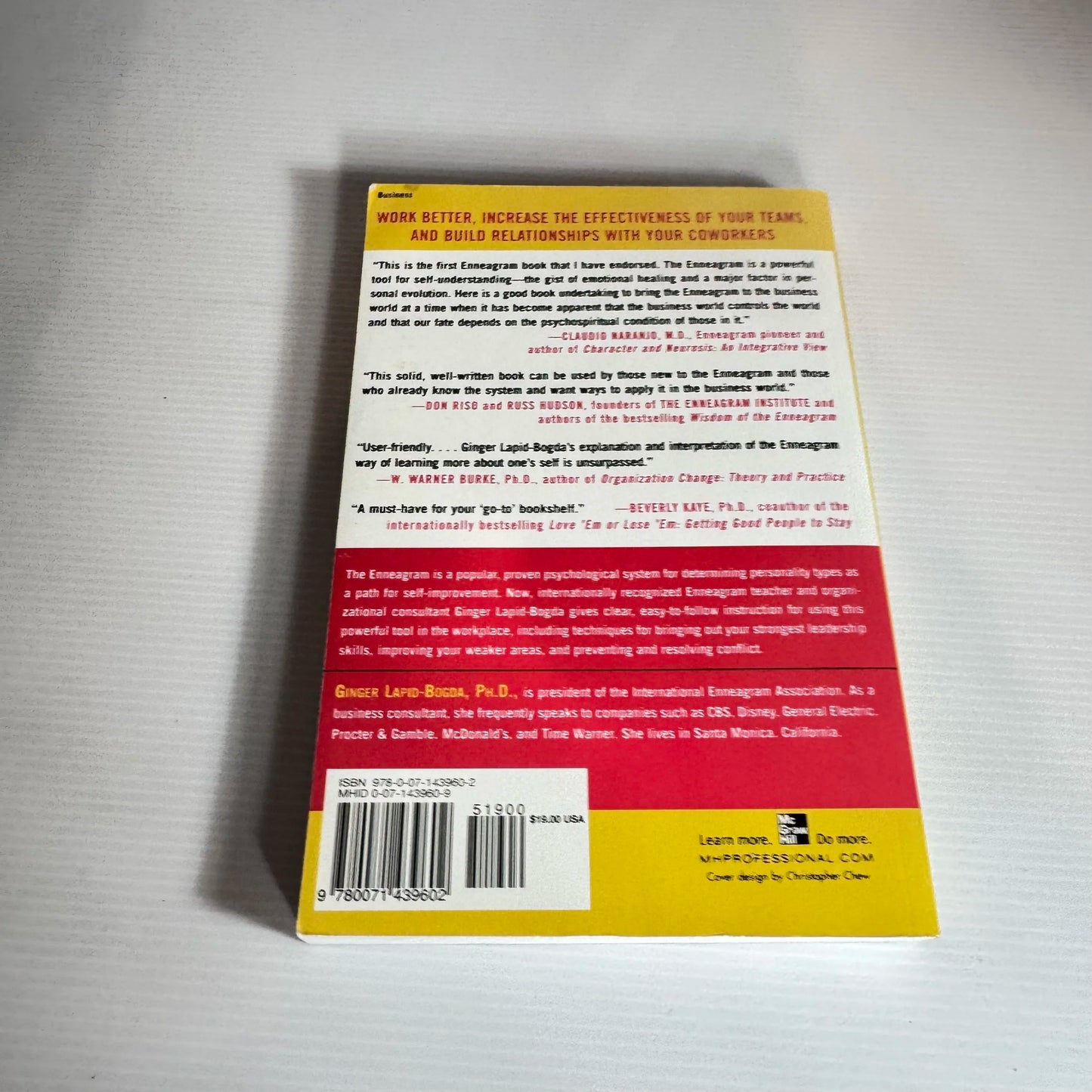 Bringing Out The Best In Yourself At Work : How To Use the Enneagram System for Success - Ginger Lapid-Bogda, Ph.D