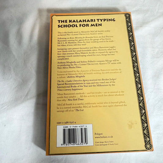 The Kalahari Typing School for Men : The No.1 Ladies' Detective Agency - Alexander Smith