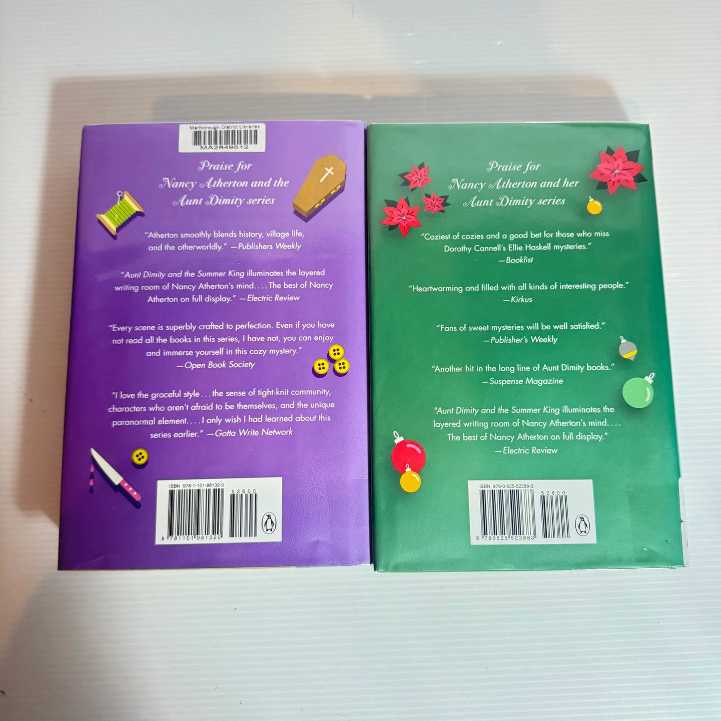 Nancy Atherton Book Bundle x 2 - Aunty Dimity & the Heart of Gold and Aunt Dimity & the Widow's Curse