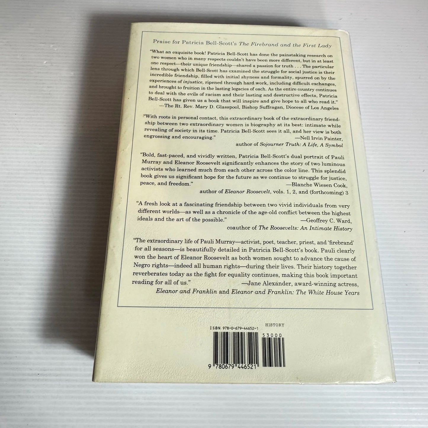 The Firebrand and the First Lady - Portrait of a Friendship - Patricia Bell-Scott (Ex-Library)