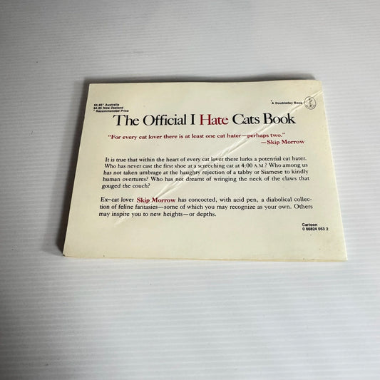 The Official I Hate Cats Book by Skip Morrow (Vintage 1981)