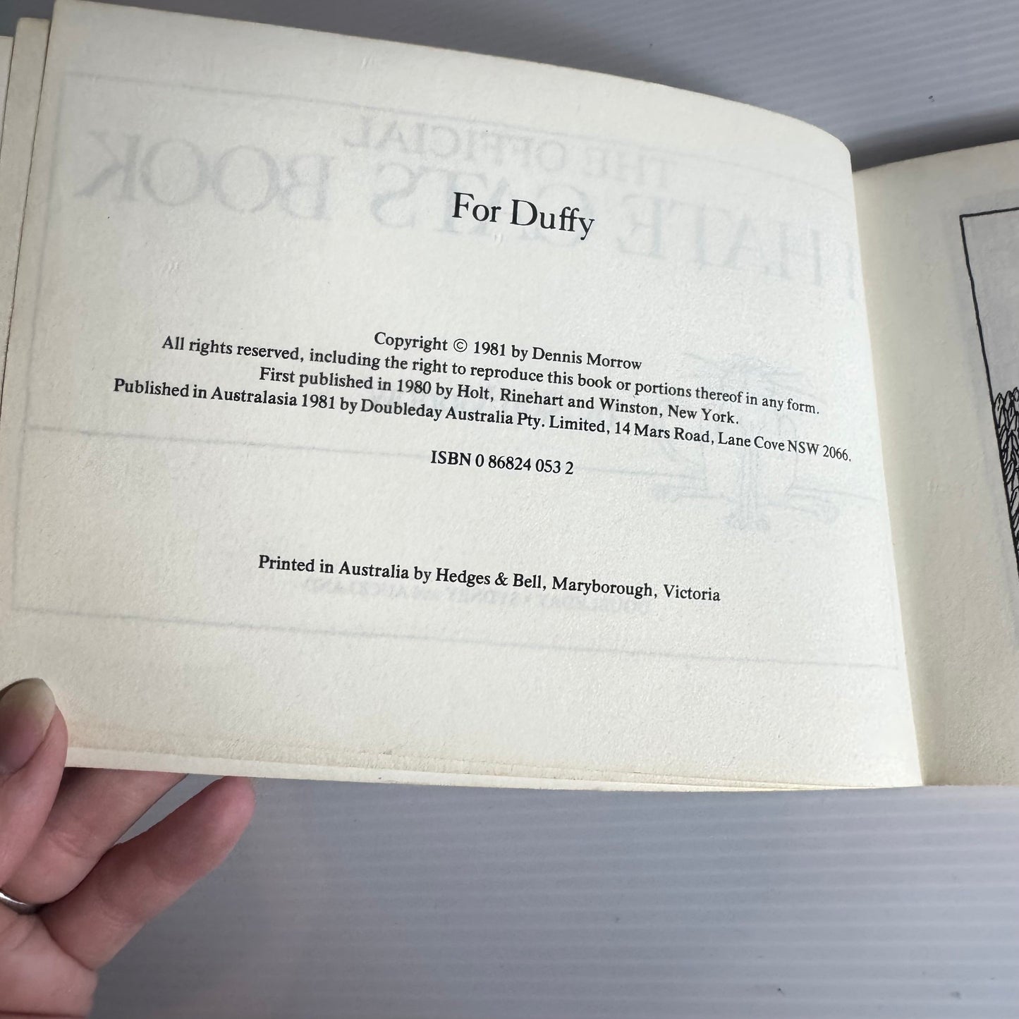 The Official I Hate Cats Book by Skip Morrow (Vintage 1981)