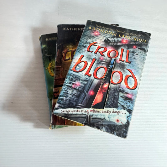 Katherine Langrish Troll Trilogy Book Bundle x 3 Troll Fell Book 1 / Troll Mill Book 2 / Troll Blood Book 3