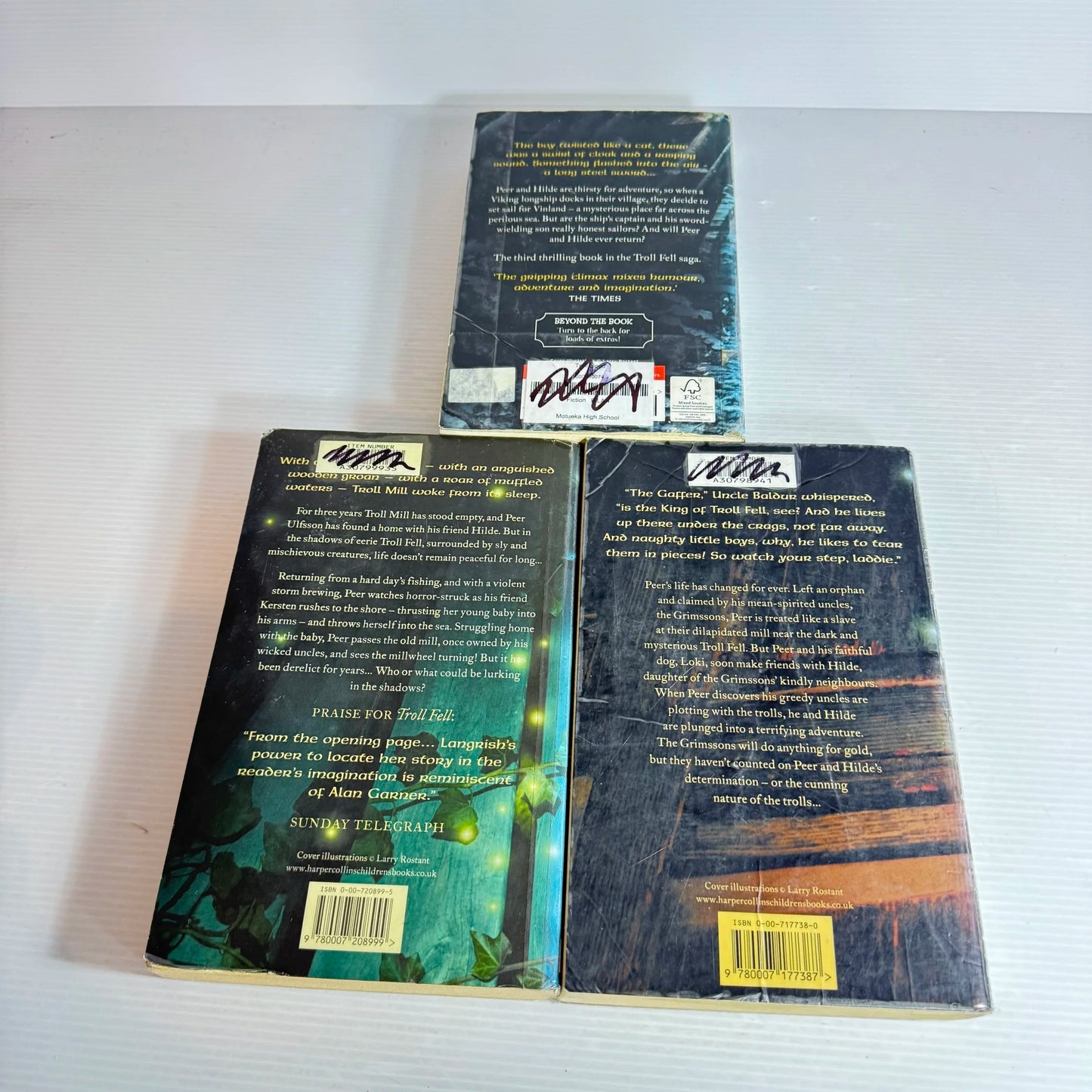 Katherine Langrish Troll Trilogy Book Bundle x 3 Troll Fell Book 1 / Troll Mill Book 2 / Troll Blood Book 3
