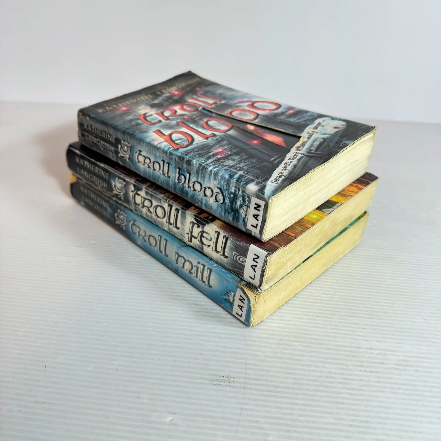 Katherine Langrish Troll Trilogy Book Bundle x 3 Troll Fell Book 1 / Troll Mill Book 2 / Troll Blood Book 3