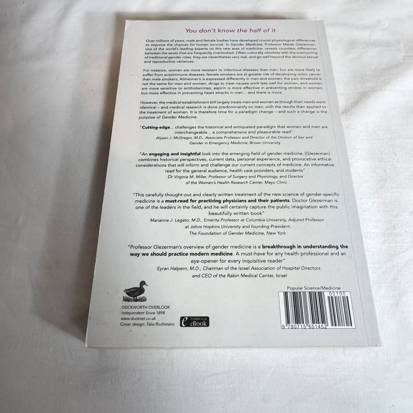 Gender Medicine : The Groundbreaking New Science of Gender and Sex-Related Diagnosis and Treatment - Marek Glezerman, with a foreword by Amos Oz
