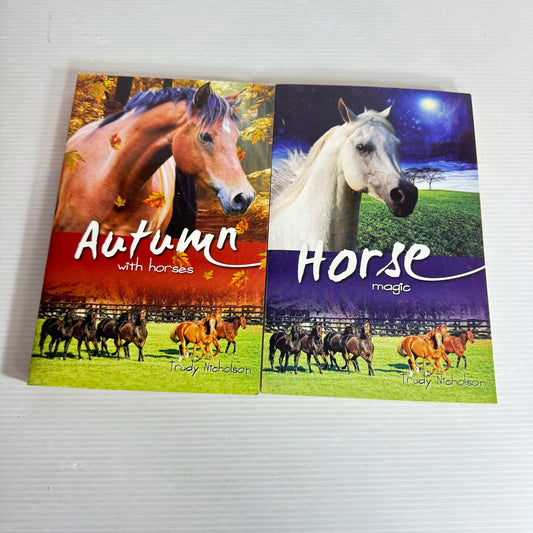 Children's Horse Book Bundle x 2 by Trudy Nicolson - Horse Magic & Autumn with Horses