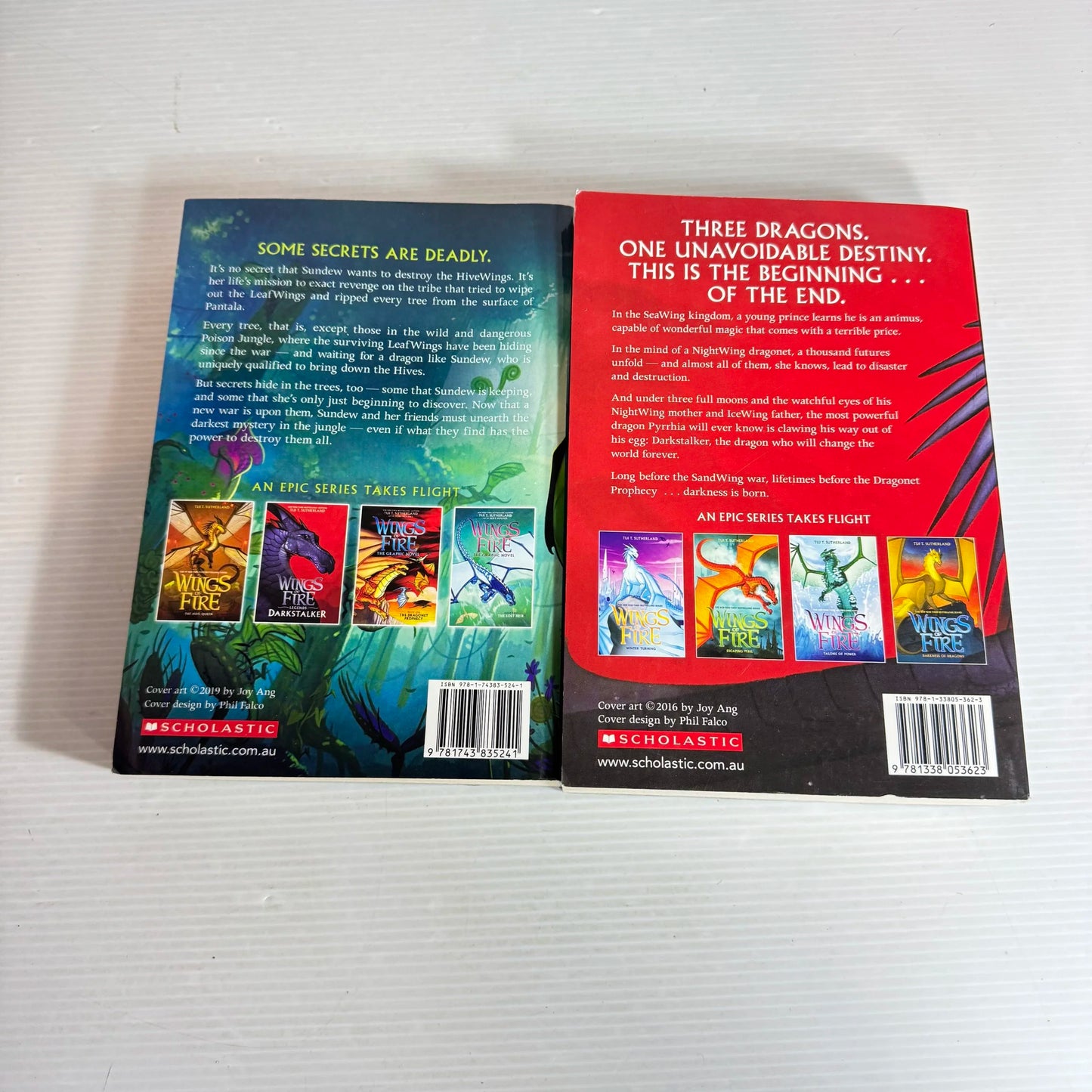 Wings of Fire Book Bundle x 2 The Poison Jungle (Book 13) & Legends : Darkstalker - Tui T. Sutherland