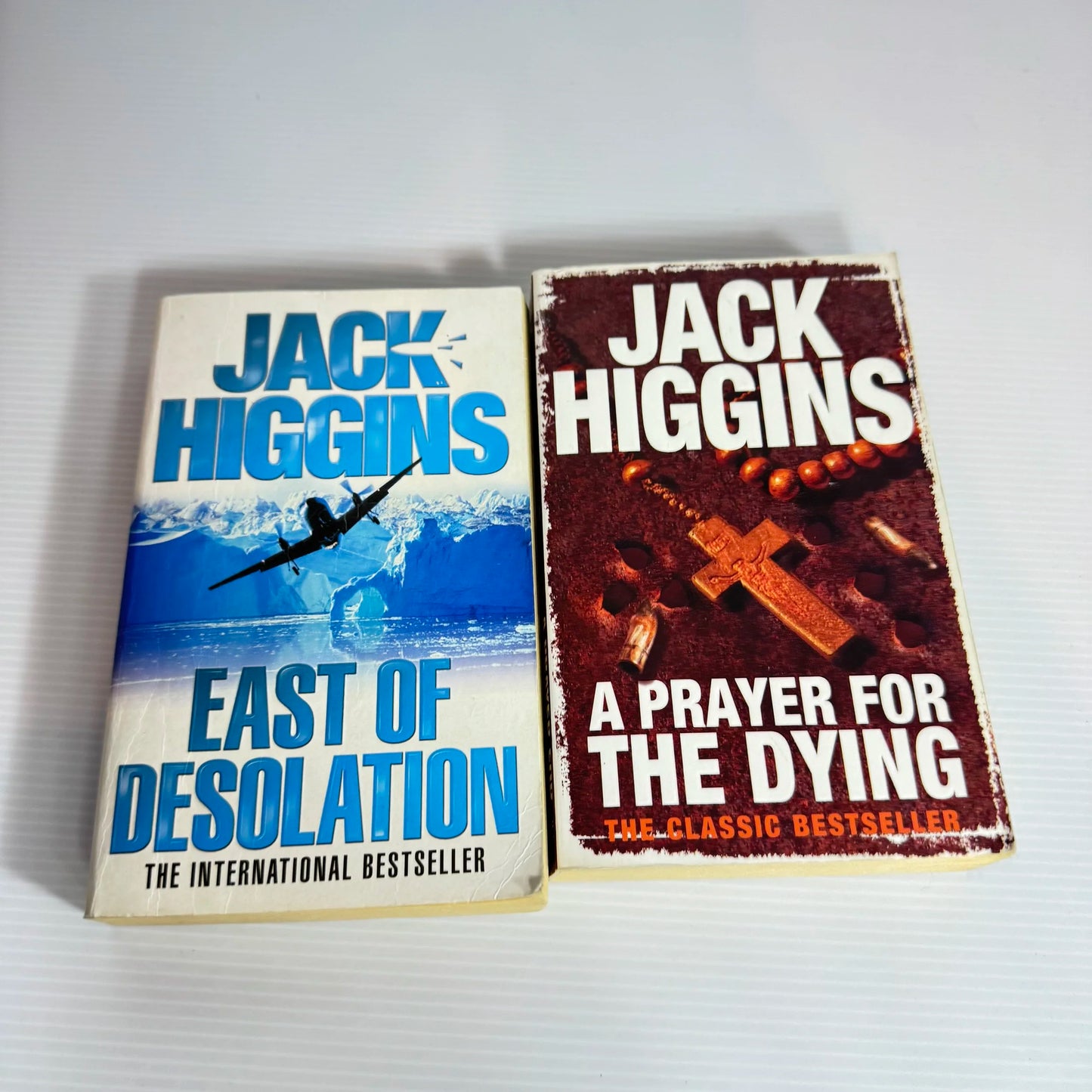 Jack Higgins Book Bundle x 2 : A Prayer For The Dying & East of Desolation (731)