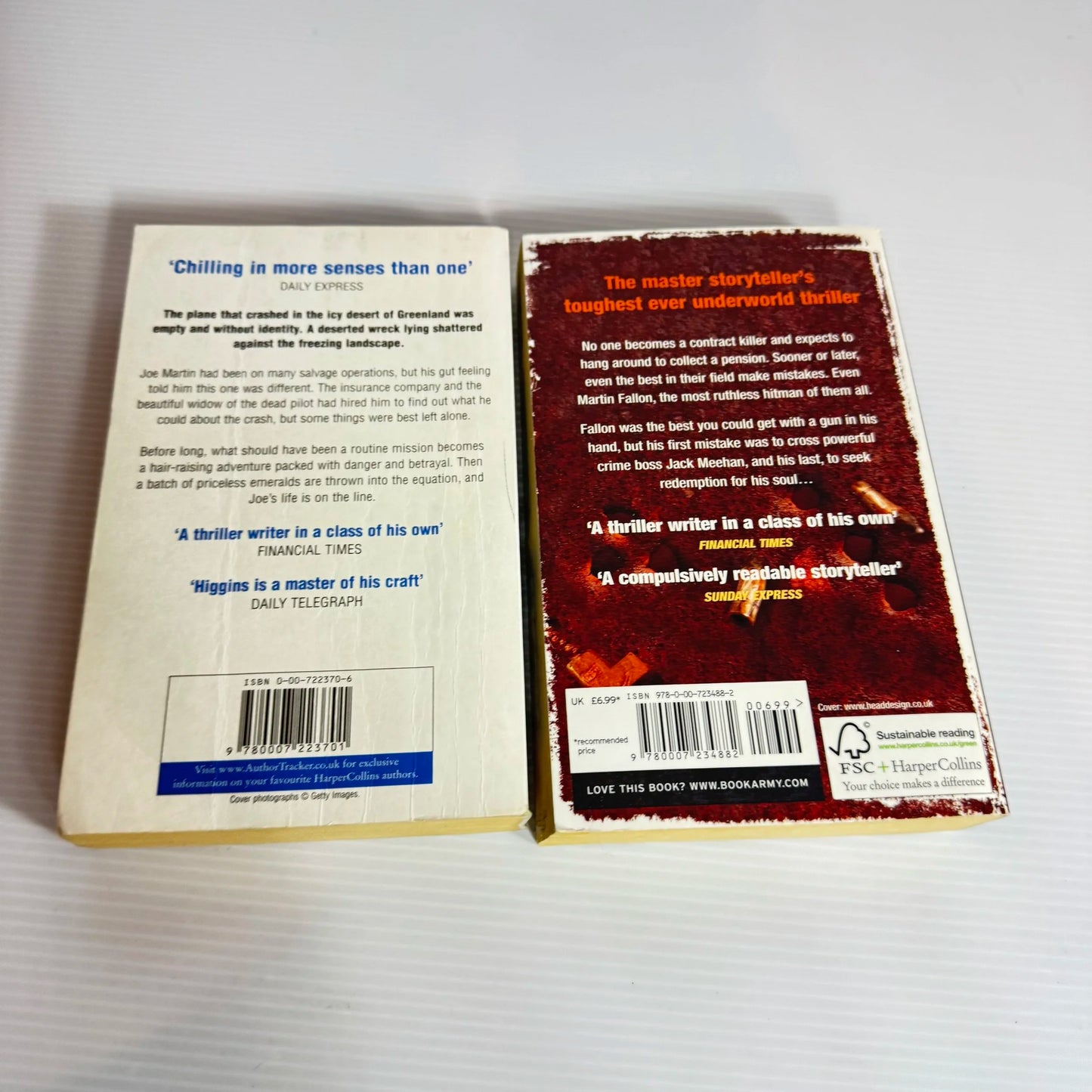 Jack Higgins Book Bundle x 2 : A Prayer For The Dying & East of Desolation (731)