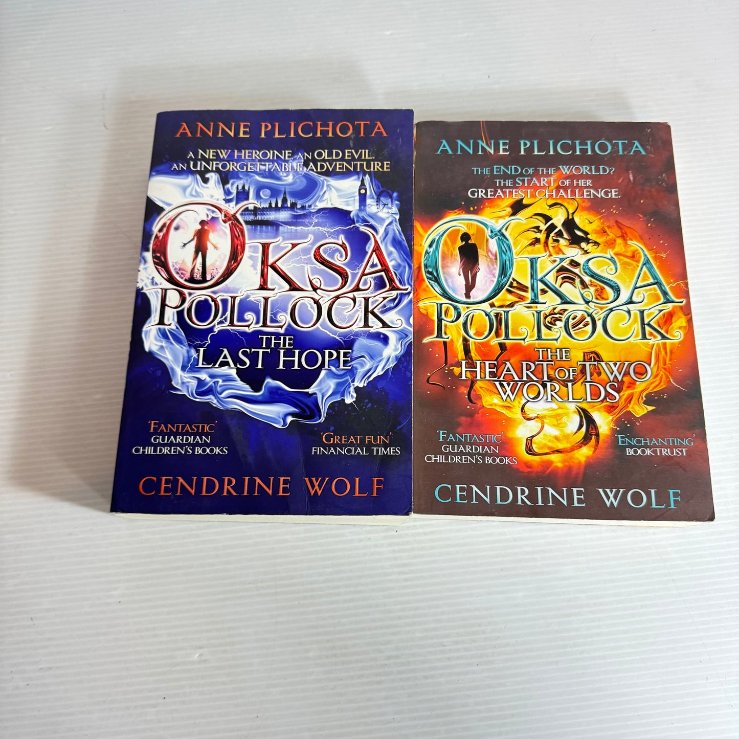 Oksa Pollock Book Bundle x 2 The Last Hope & The Heart of Two Worlds - Anne Plichota & Cendrine Wolf
