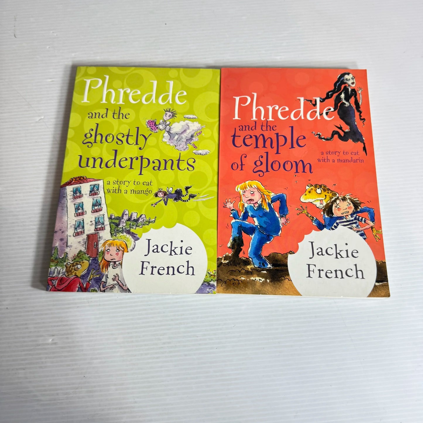 Jackie French Book Bundle x 2 - Phredde and the Temple of Gloom & Phredde and the Ghostly Underpants