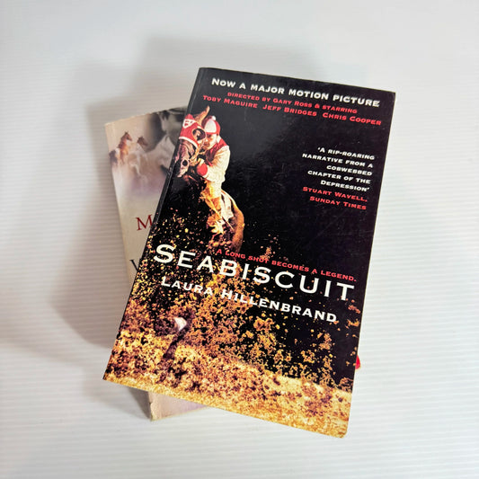 Horse Story Book Bundle x 2 : The Man Who Listens To Horses - Monty Roberts & Seabiscuit - Laura Hillenbrand (2029)