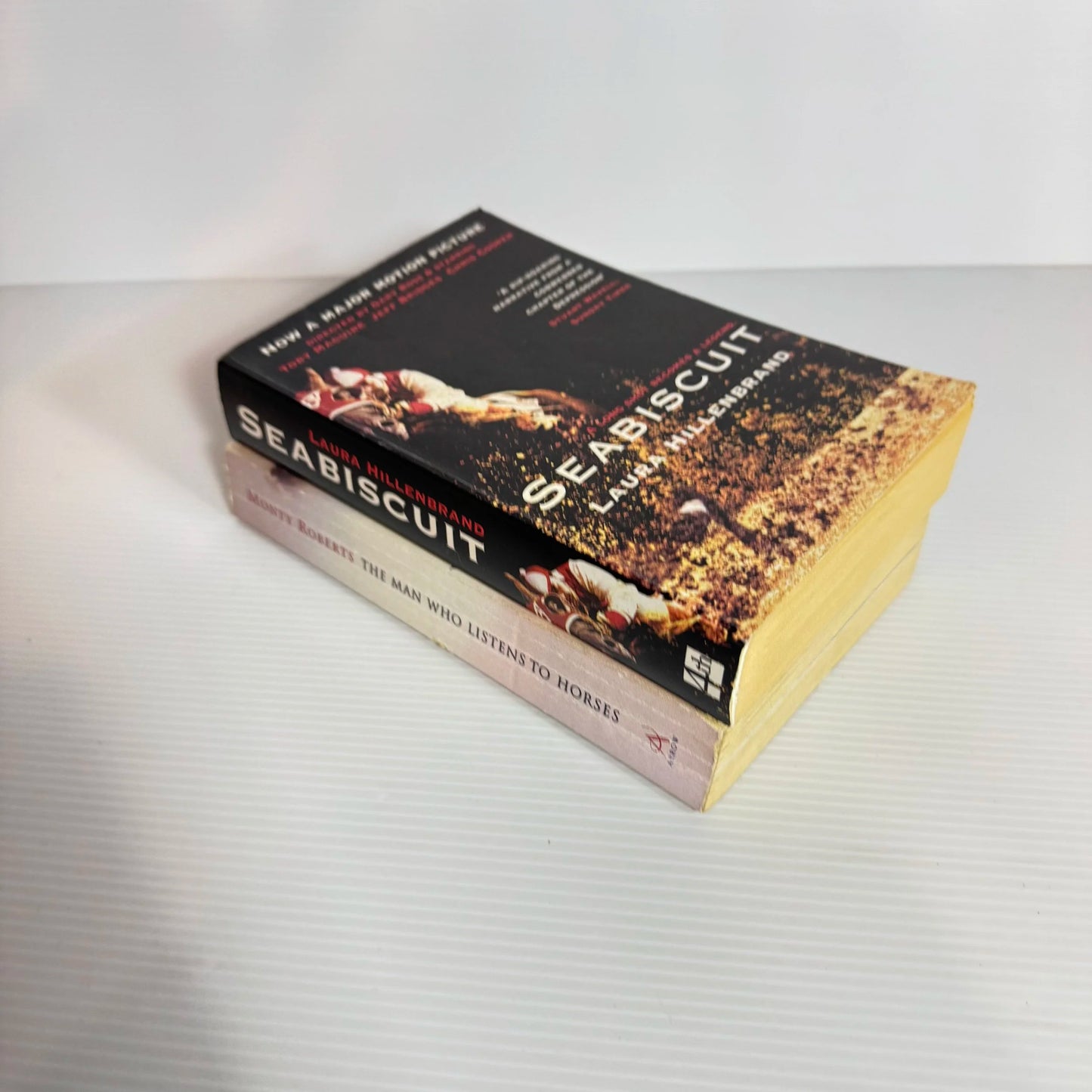 Horse Story Book Bundle x 2 : The Man Who Listens To Horses - Monty Roberts & Seabiscuit - Laura Hillenbrand (2029)