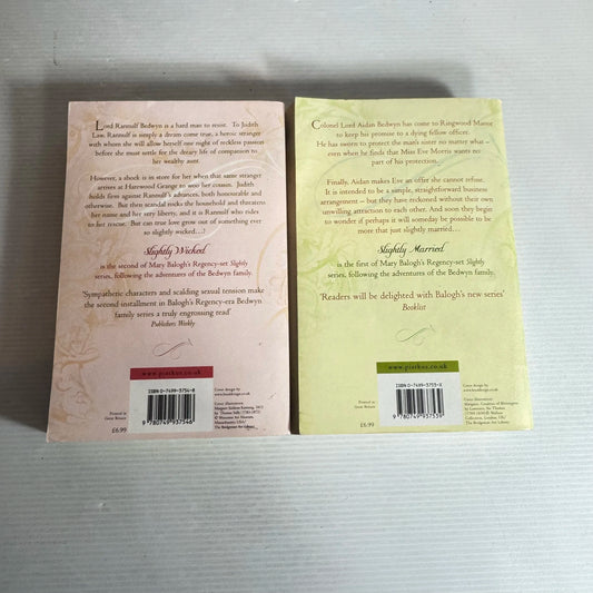 Mary Balogh Book Bundle x 2 - Slightly Wicked & Slightly Married