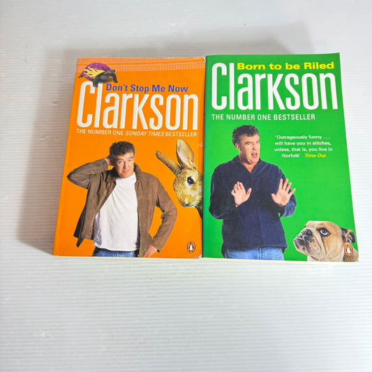 Jeremy Clarkson Book Bundle x 2 Don't Stop Me Know & Born To Be Riled
