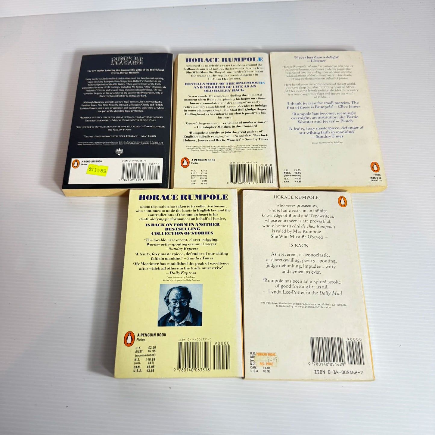 John Mortimer Crime Book Bundle x 5 Books (Vintage 1983-1990) (2102)