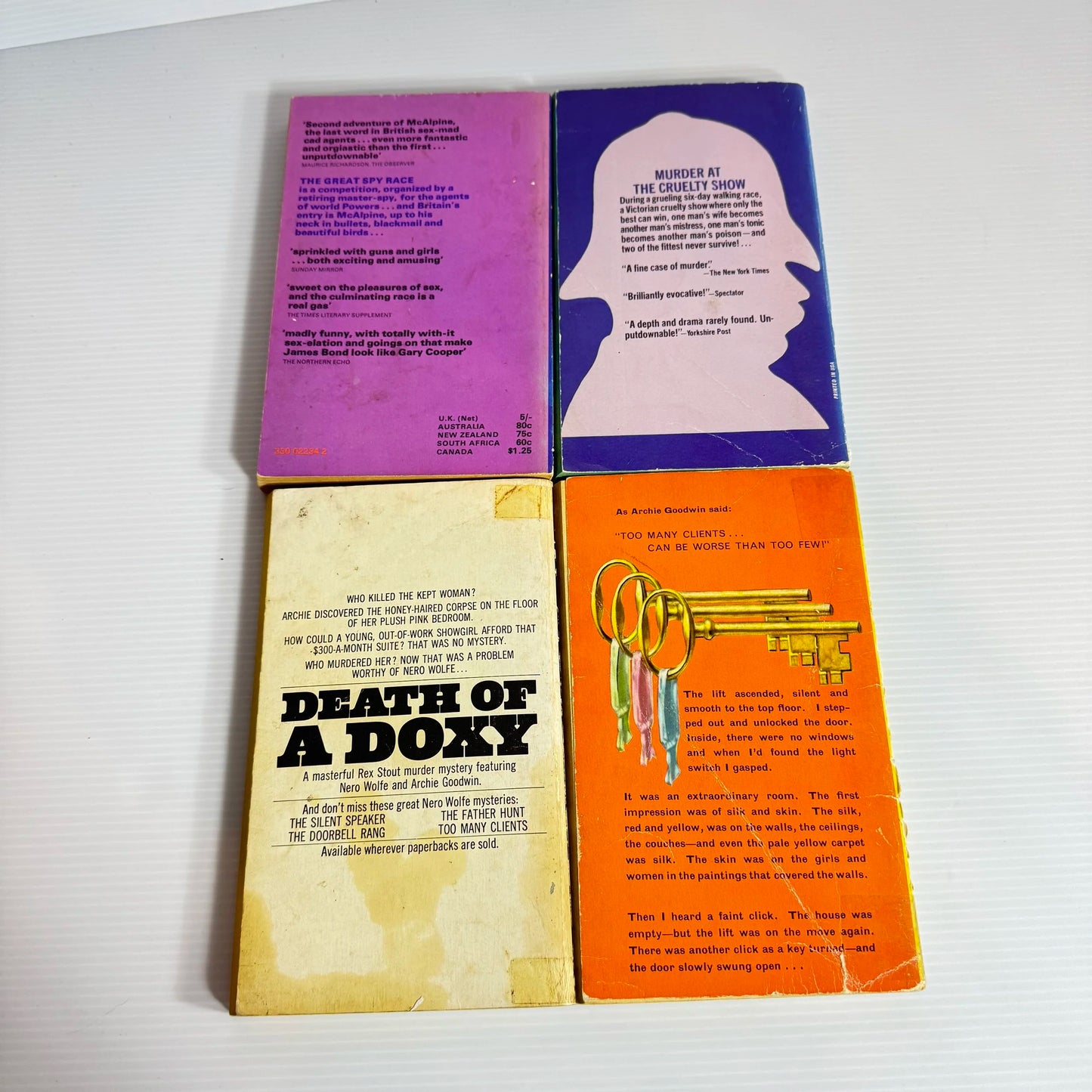 Vintage Crime/Mystery Book Bundle x 8 Books Various Authors (Vintage 1961- 1974) (318)