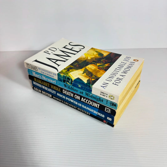 Mystery/Suspense Book Bundle x 5 Books : Various Authors (Vintage 1971-1994) (101)