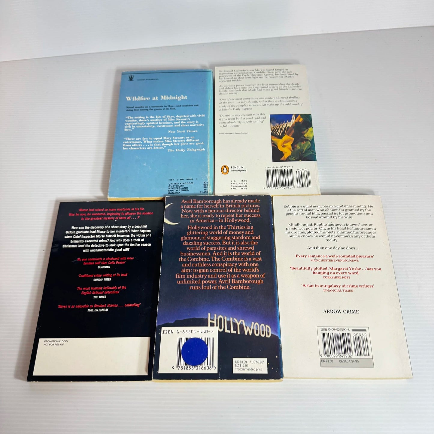 Mystery/Suspense Book Bundle x 5 Books : Various Authors (Vintage 1971-1994) (101)