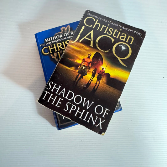 Christian Jacq Book Bundle x 2 - The Stone of Light : Nefer The Silent & Shadow of the Sphinx