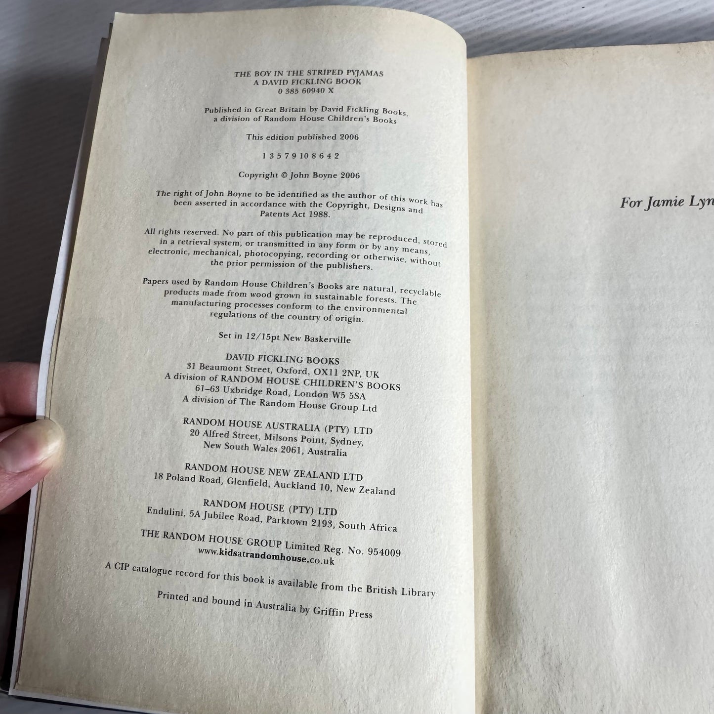 The Boy In The Striped Pyjamas - John Boyne