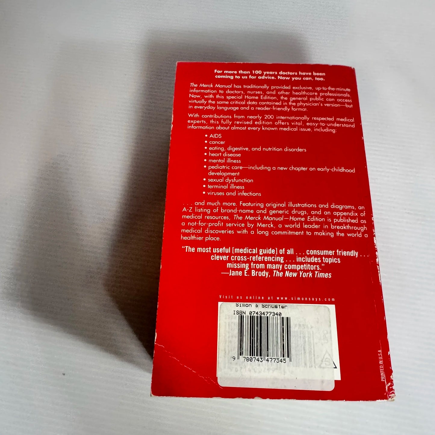 The Merck Manual Of Medical Information (Second Home Edition)