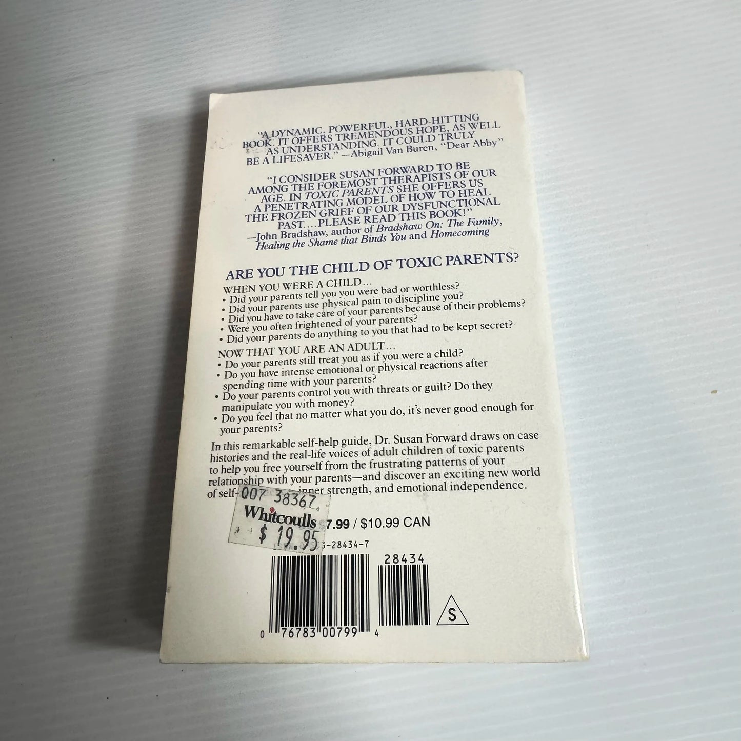 Toxic Parents: Overcoming Their Hurtful Legacy And Reclaiming Your Life - Dr. Susan Forward