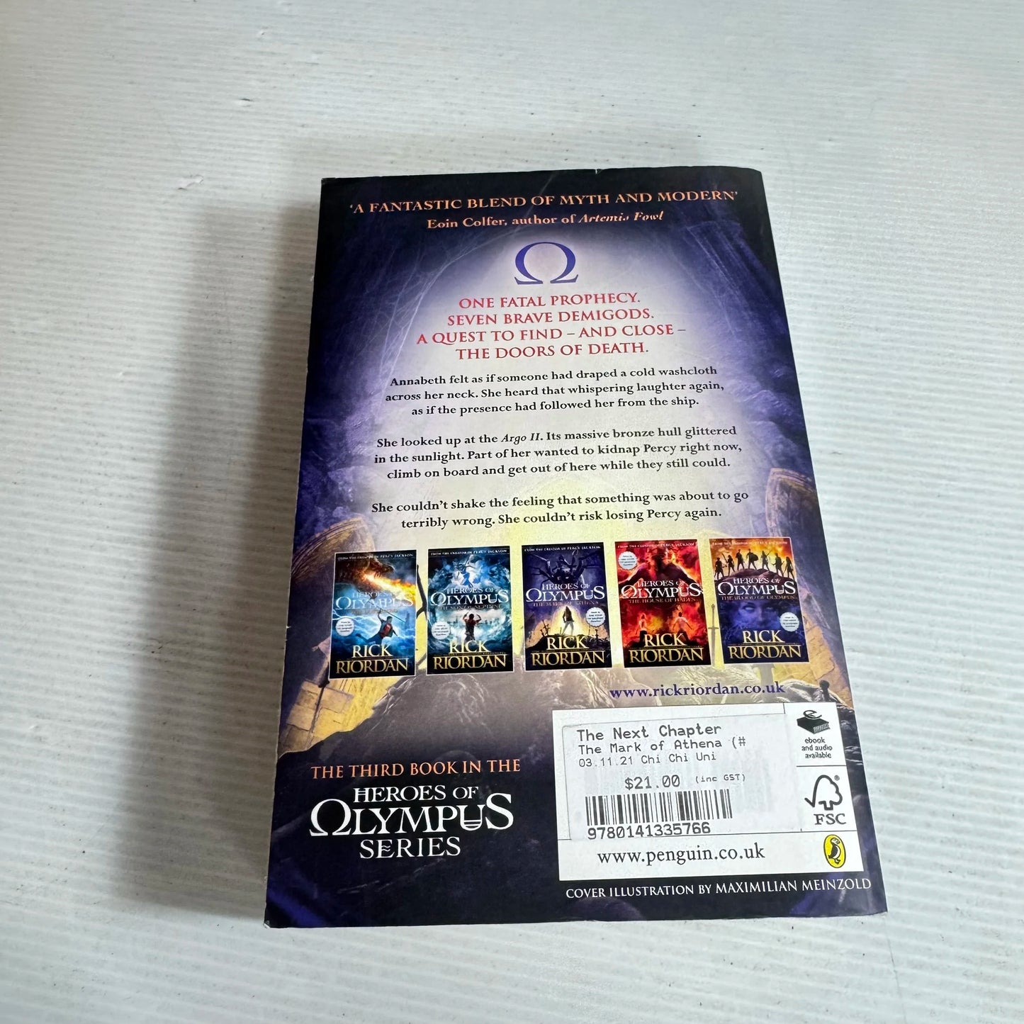 Heroes of Olympus : The Mark of Athena (3rd Book) - Rick Riordan