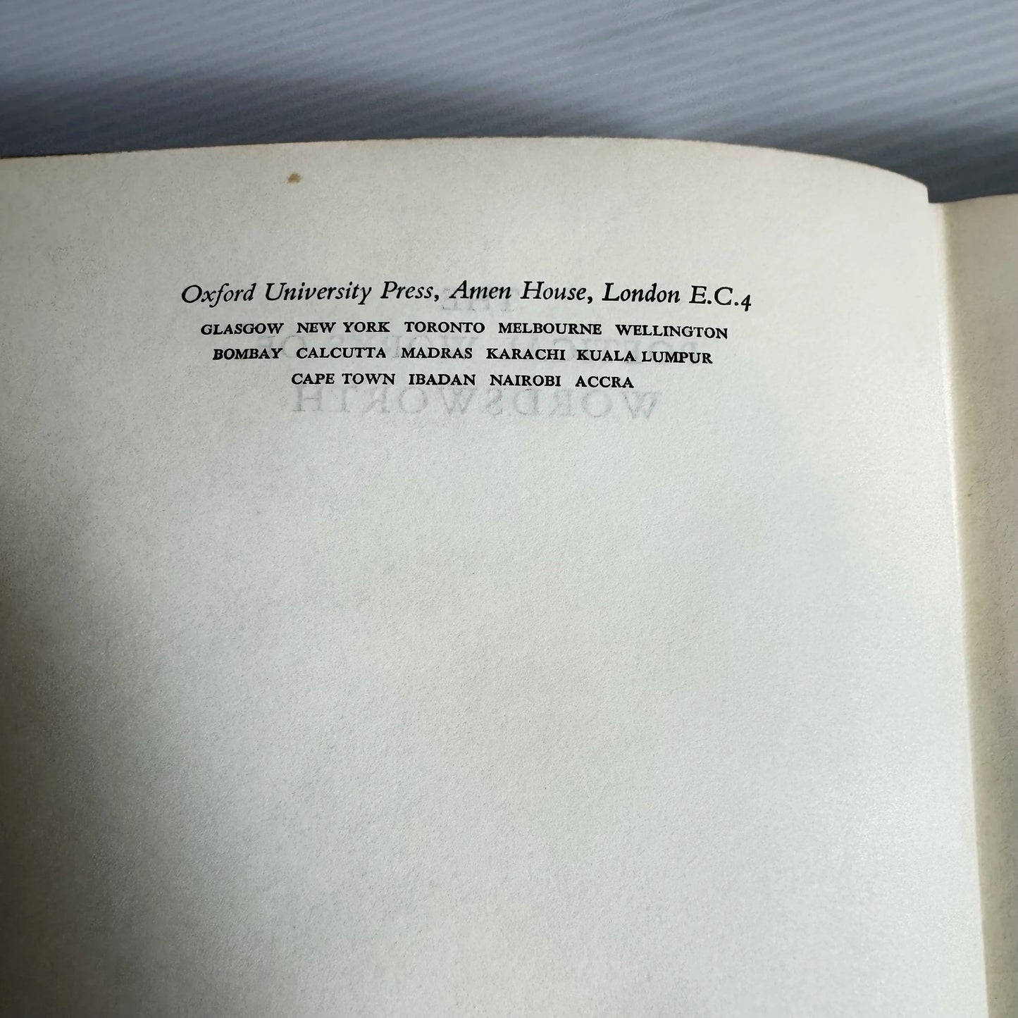 The Poetical Works Of Wordsworth -  Thomas Hutchinson (Vintage 1960)