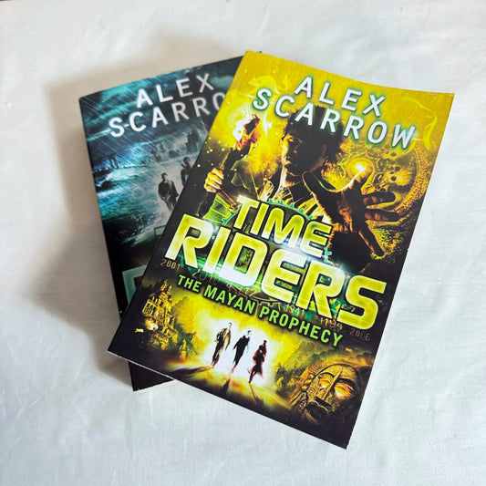 Alex Scarrow Book Bundle x 2 Time Riders Series : The Mayan Prophecy & The Infinity Cage